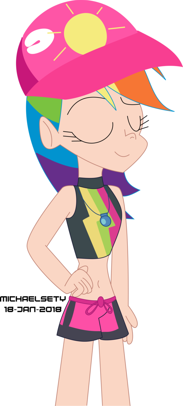 Rainbow Dash In Forgotten Friendship Swimsuit By Michaelsety - Mlp Eqg Forgotten Friendship Beach Deviantart (601x1329)