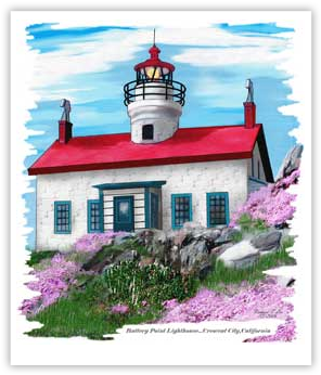 Northern California Battery Point Lighthouse - Lighthouse (358x400)