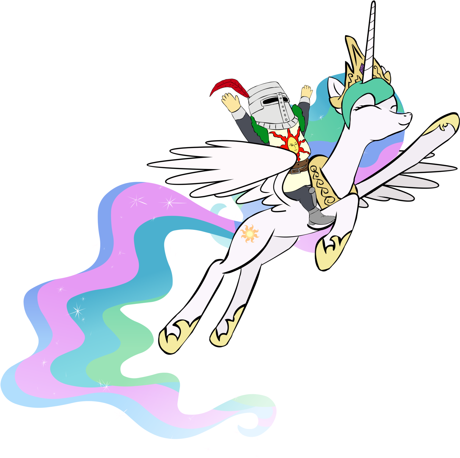 Princess Celestia Princess Luna Vertebrate Clip Art - Solaire My Little Pony (1600x1600)