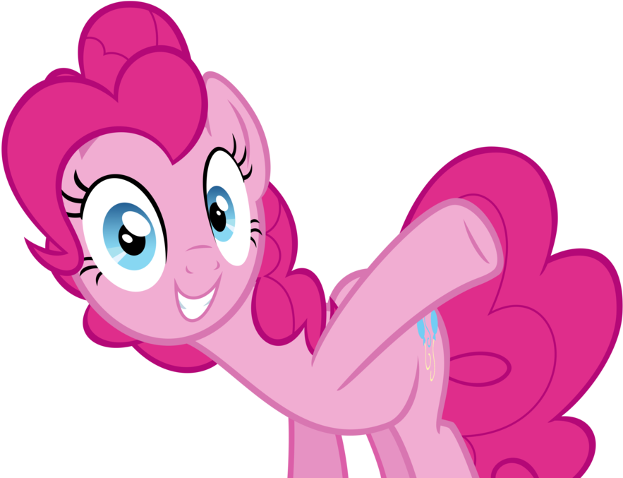 Pinkie Pie Raising A Hoof Vector By Silentcoregraffiti - Pinkie Pie Happy Vector (900x685)