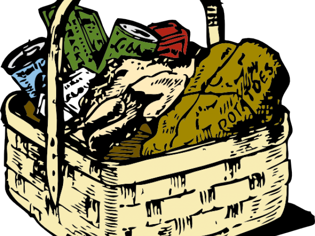 Food Basket Cliparts - Food Basket Tote Bag, Adult Unisex, Natural (640x480)