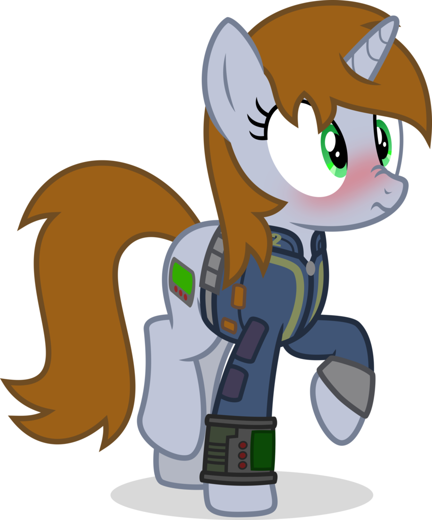 Starlessnight22, Blushing, Clothes, Fallout Equestria, - Mlp Little Pip (852x1024)