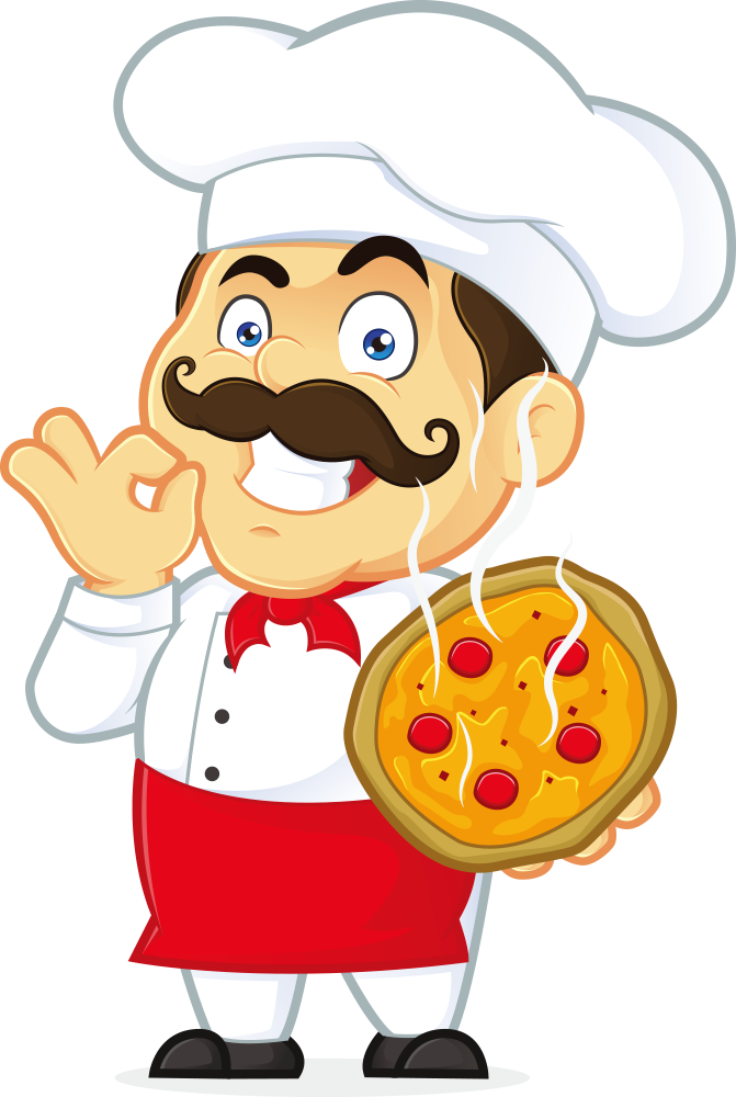 Pizza Italian Cuisine Chef Clip Art - Chef Clipart (671x1000)