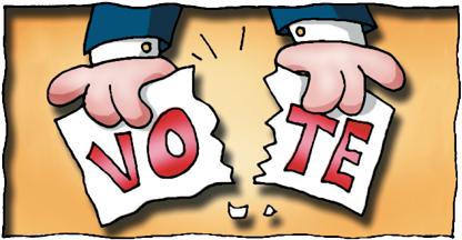 1807 New Jersey Women Lose The Vote - Cartoon (430x305)