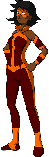 Human, Superhero, Woman, Costume, Brown, Red - Superhero (320x640)