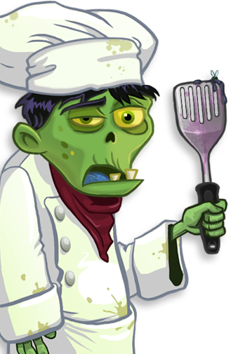 Zombie Clipart Chef - Zombie Cafe Chefs (329x505)