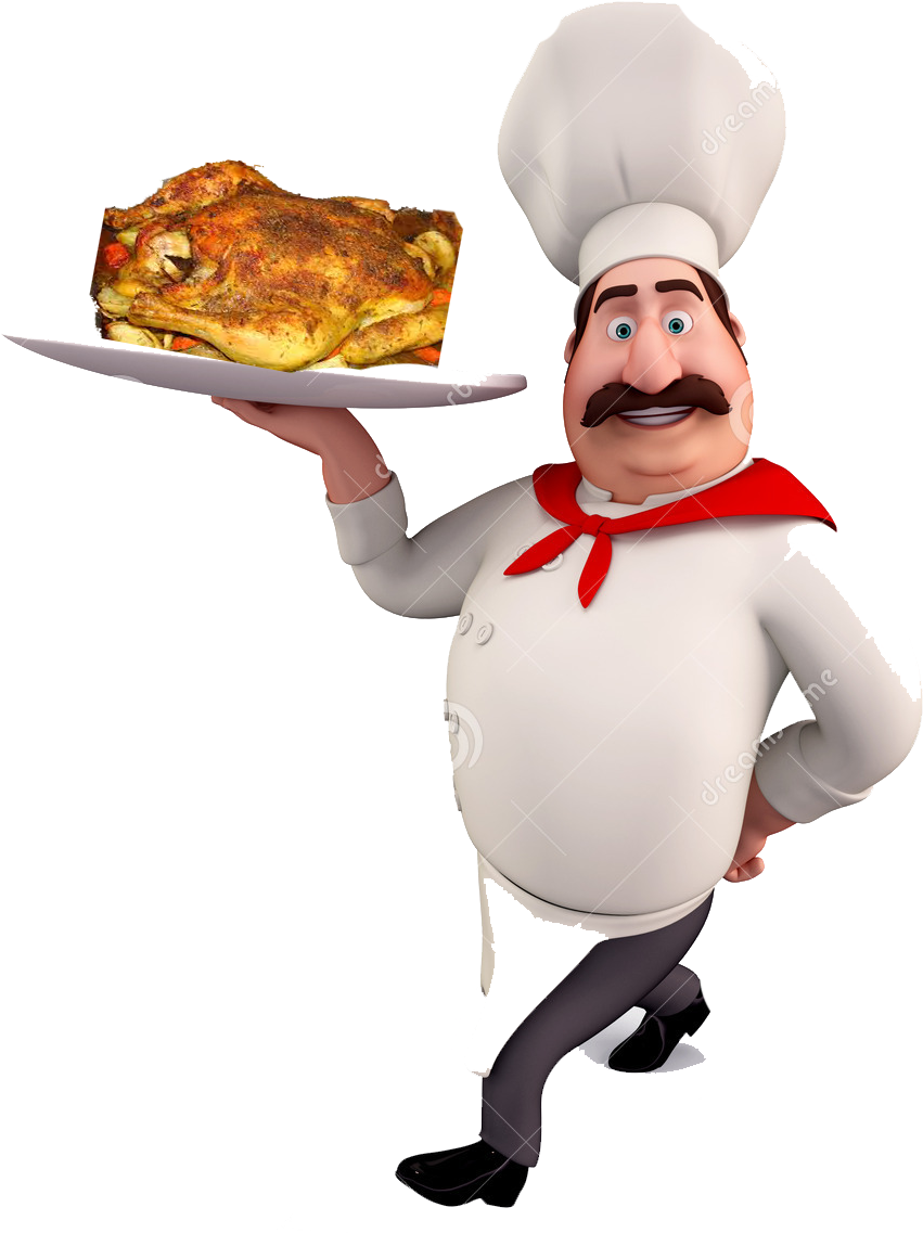 Chef's Uniform Cooking Restaurant Clip Art - Non Veg Chef Cartoons (870x1194)