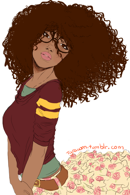 Naturally Curly Hair - Curly Hair Illustration (500x747)