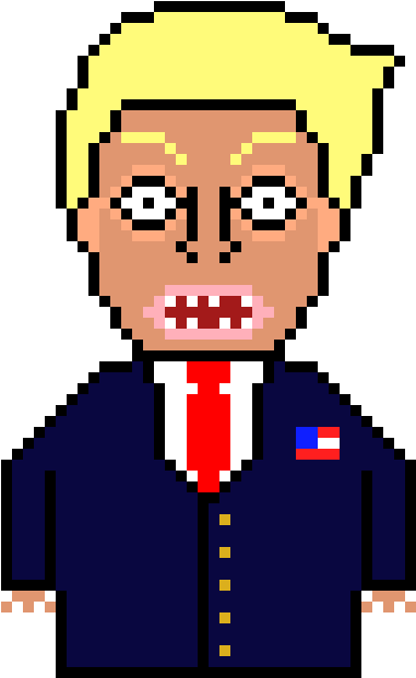 Trump - Pixel Art (390x620)