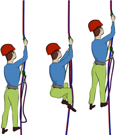 How To Prusik Up A Rope - Prusiking Up A Rope (400x440)
