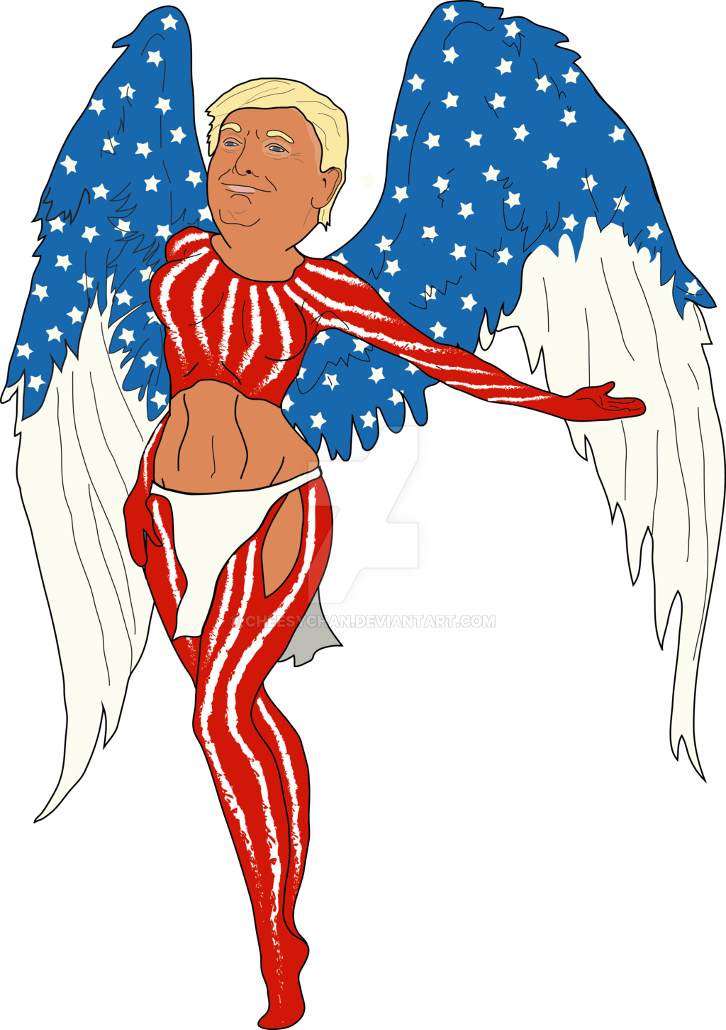 Trump Angel By Cheesychan Trump Angel By Cheesychan - Illustration (1024x1451)