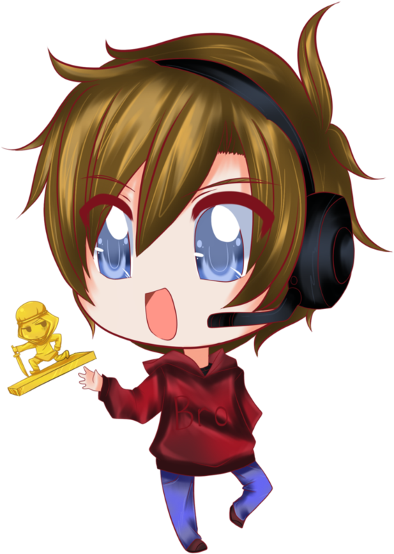 Chibi With Nerd Glasses - Chibi Boy Gamer Png (911x876)