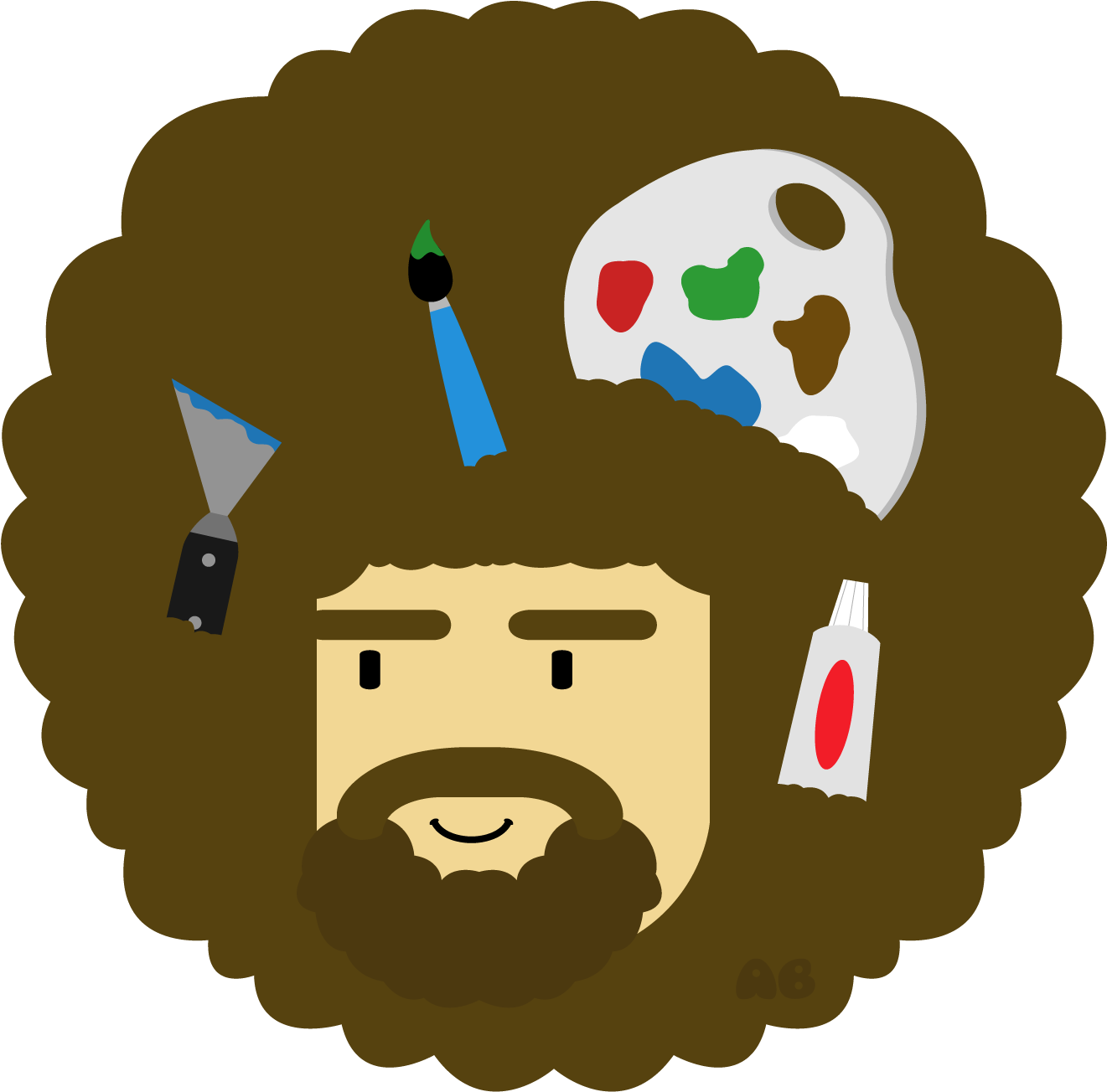 Bob Ross By Curiousphil Bob Ross By Curiousphil - Bob Ross Clip Art (1351x1309)