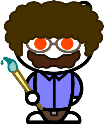 I Made My Snoovatar Into Bob Ross - Portable Network Graphics (400x400)