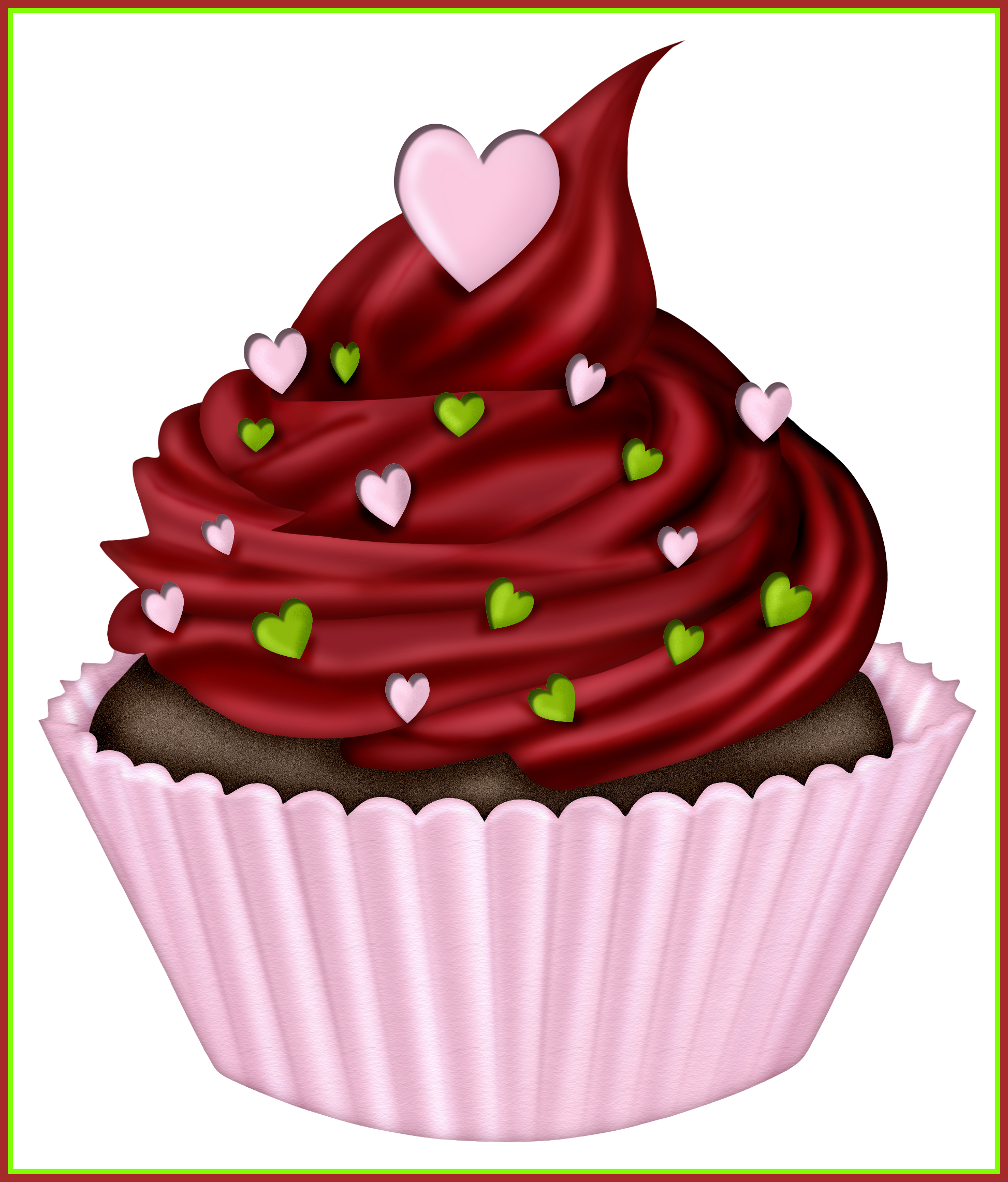 Fascinating U F Cupcakes Minha Pasta Clip Art For Cake - Cupcake Clipart Transparent Background (1947x2284)