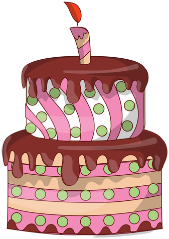 Dibujos Animados De Pastel De Cumpleaños De Chocolate - Bolo De Aniversário Desenho Png (512x512)
