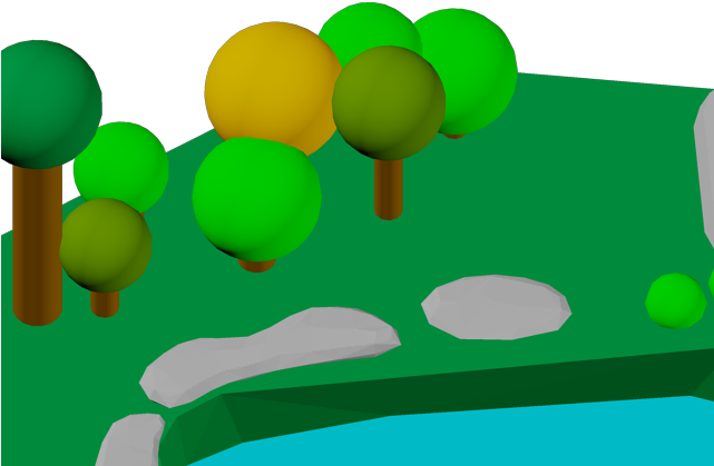 Happy Little Forest- Bob Ross Painting In 3d - Illustration (640x480)