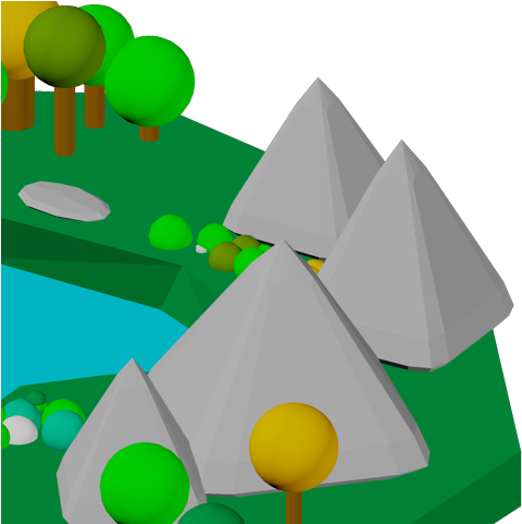 Happy Little Forest- Bob Ross Painting In 3d - Illustration (640x480)