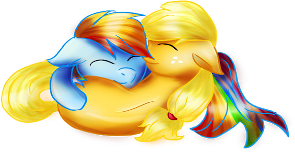 Appledash Cuddles By Death Is Death - Cartoon (650x330)