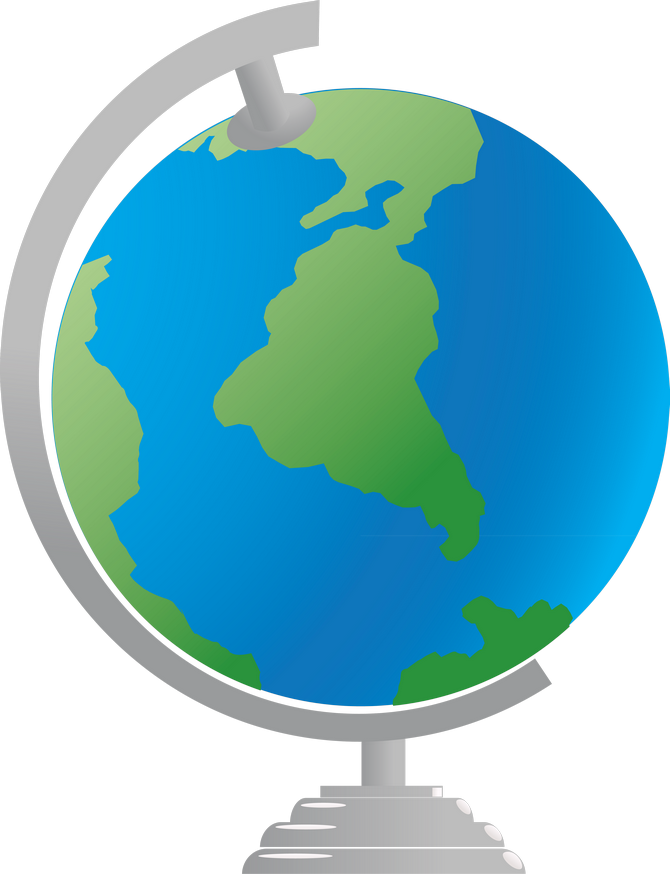 Globe Clip Art - Globe Clip Art (670x874)