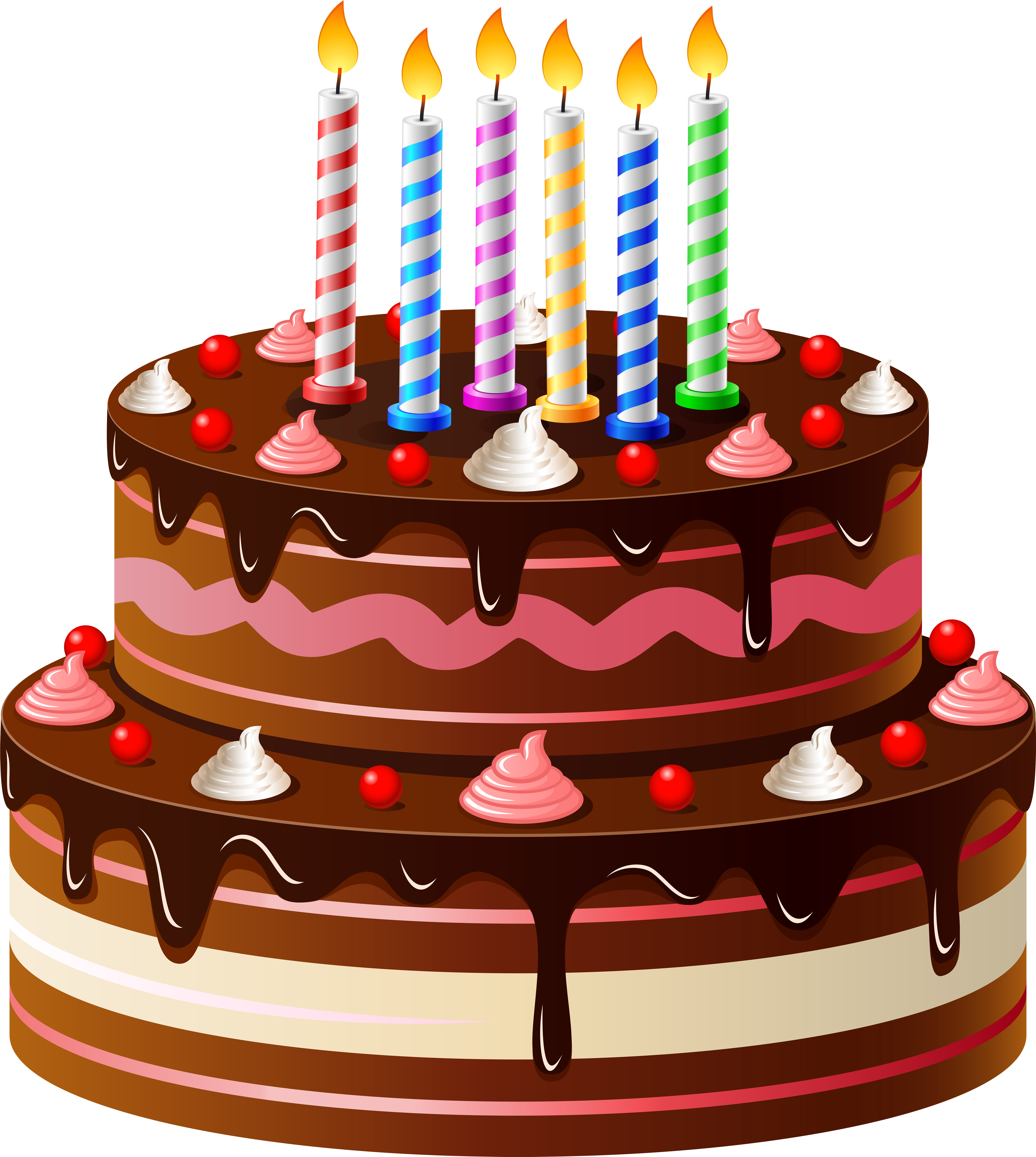 Birthday Cake Png Clip Art - Birthday Cake Transparent Background - (7162x8...