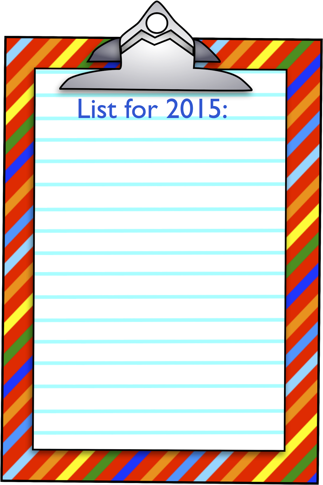 Free 2015 Clipboard Graphics From Charlotte's Clips - Colorfulness (1078x1600)
