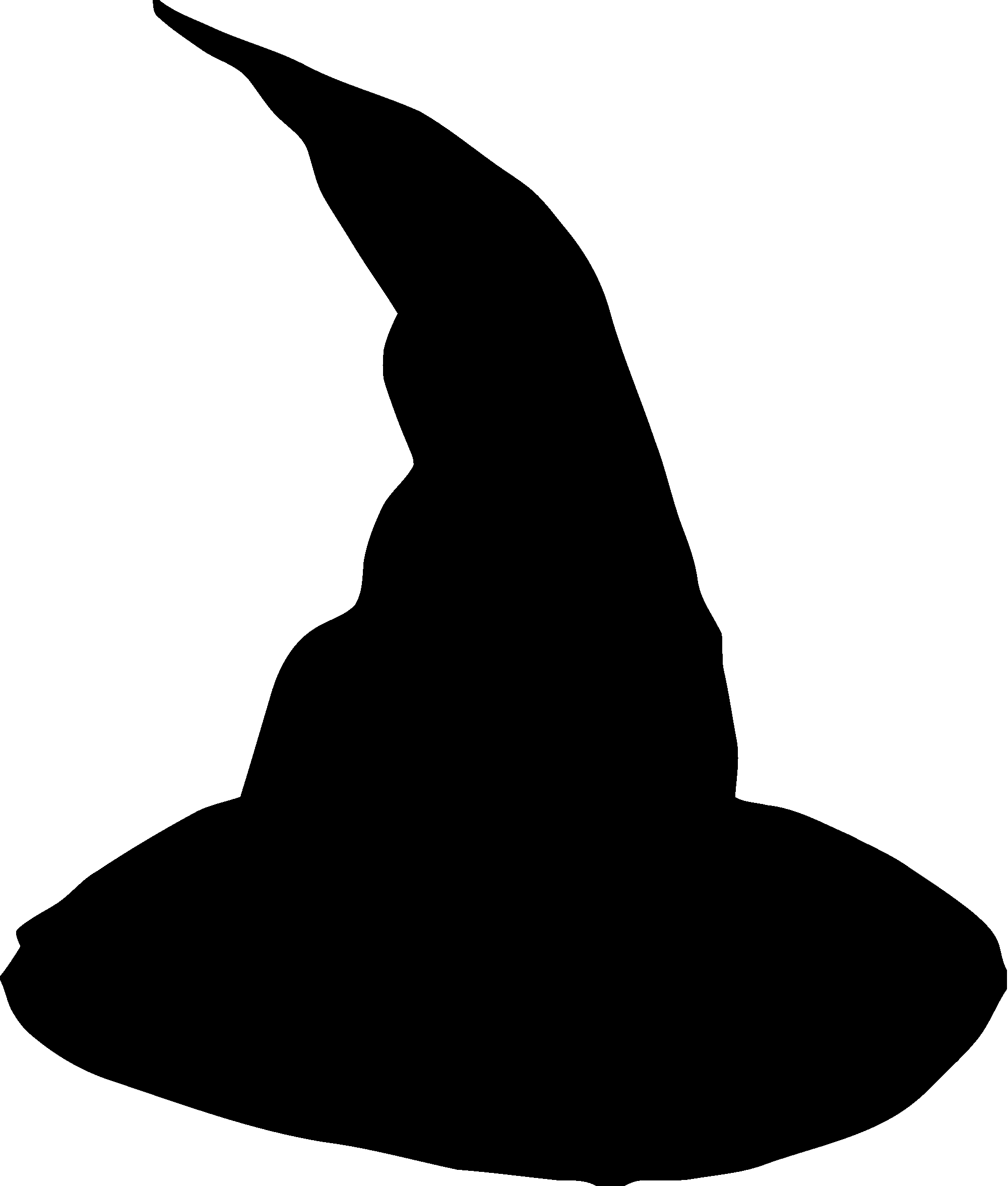 Witch Hat Clipart Free - Black Witch Hat Png (2000x2353)