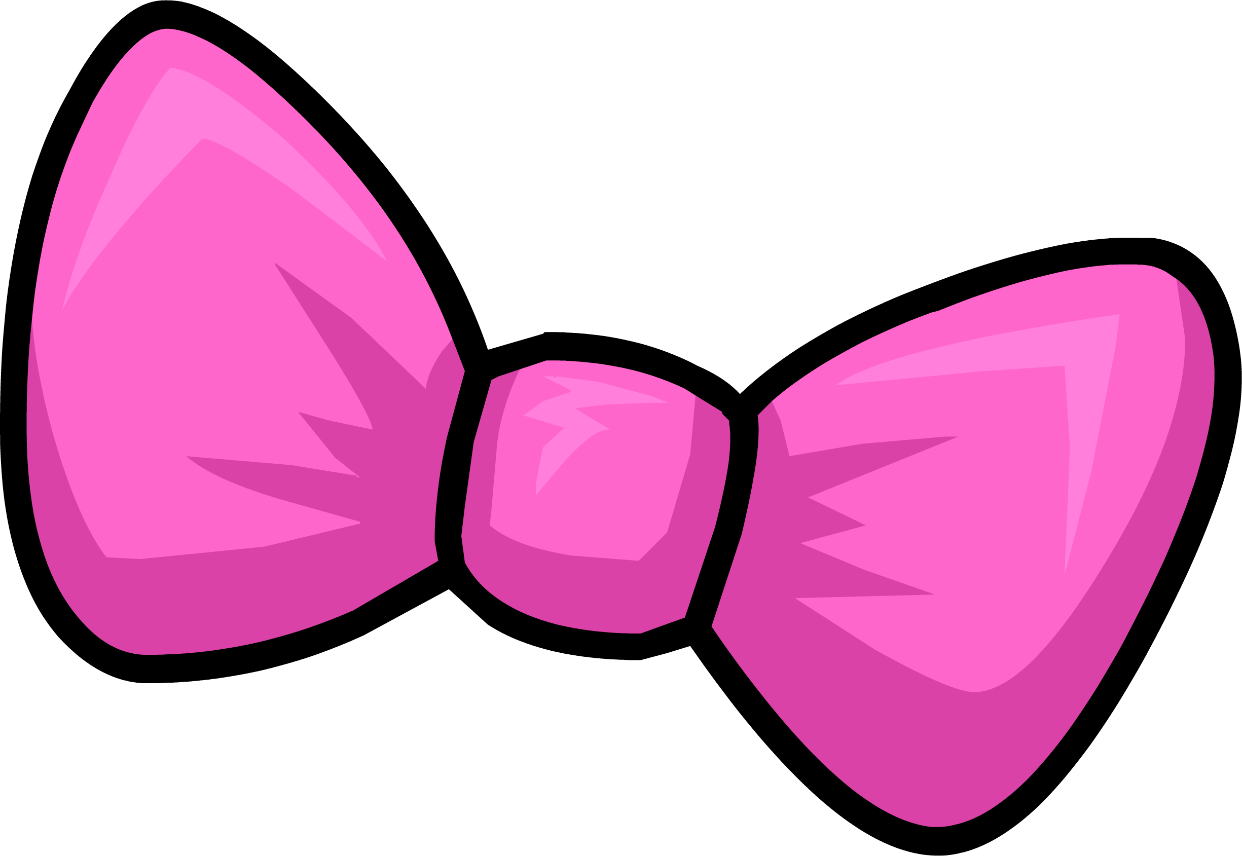 Club Bow Clipart - Pink Puffle Club Penguin (2450x1689)