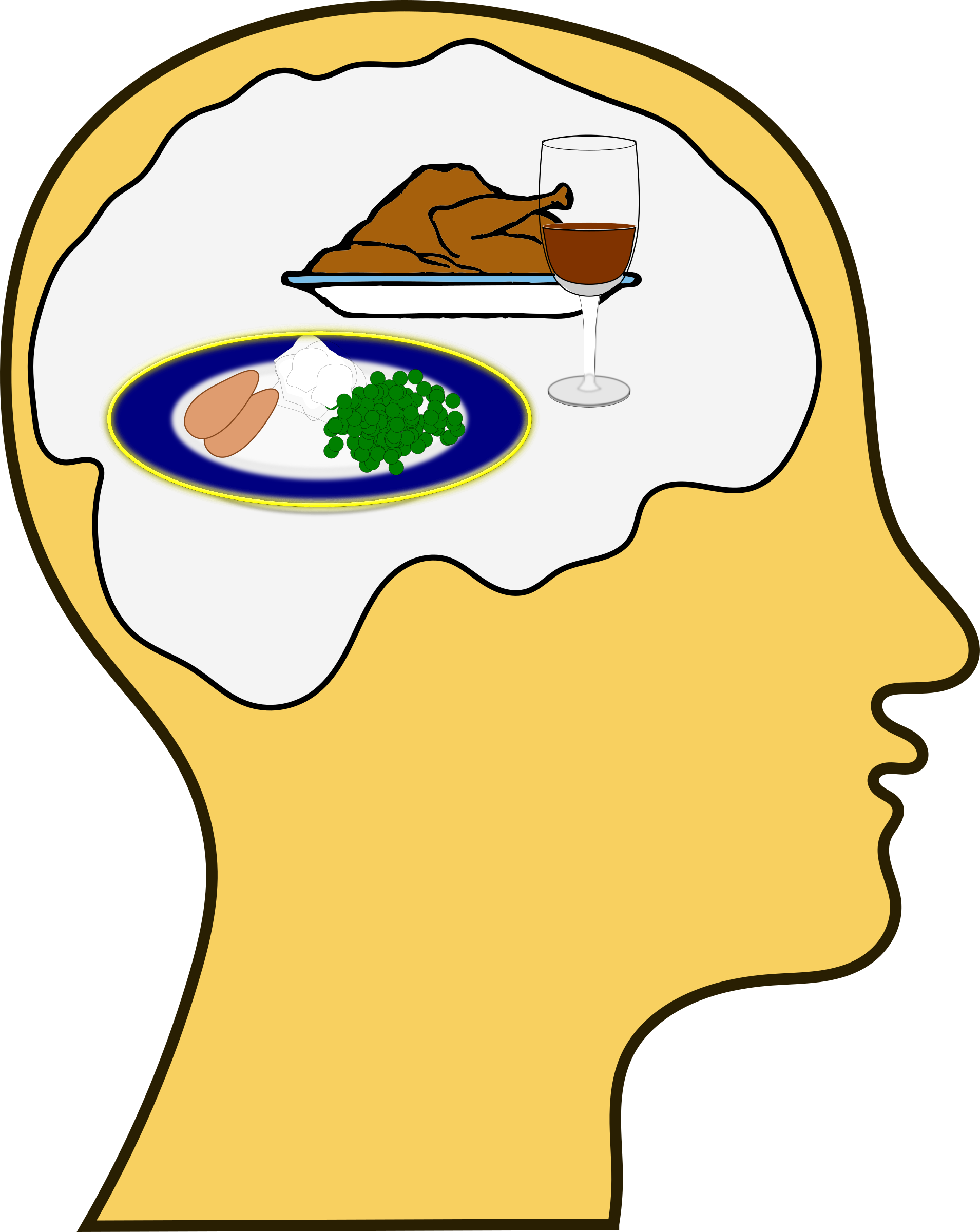 Big Image - Thinking Of Food Clipart (1909x2400)