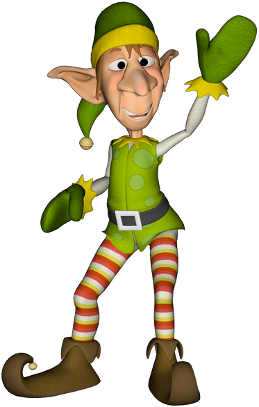 Christmas Elf Png - Santa Claus And Elf (373x586)
