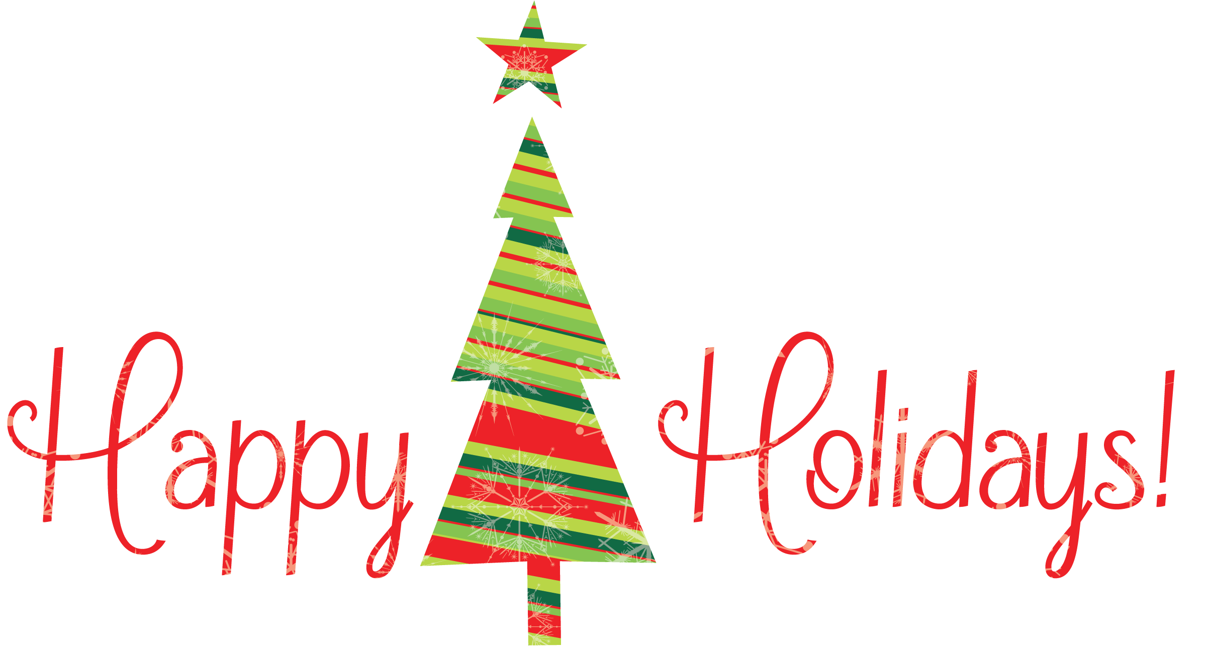 Christmas Holiday Clipart - Happy Holidays Email Signature (2446x1383)