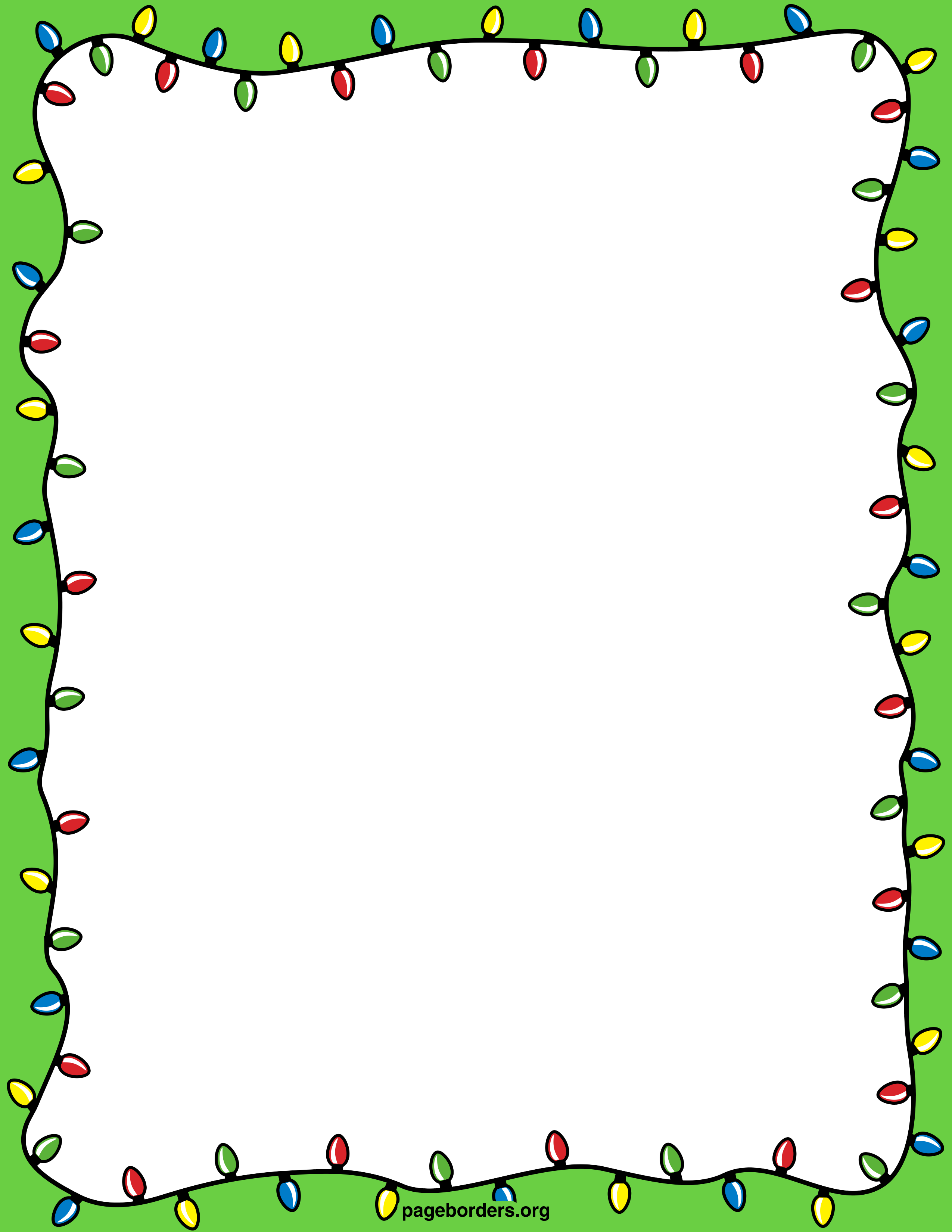 Christmas Lights Holiday Clip Art - Christmas Lights Holiday Clip Art (2550x3300)