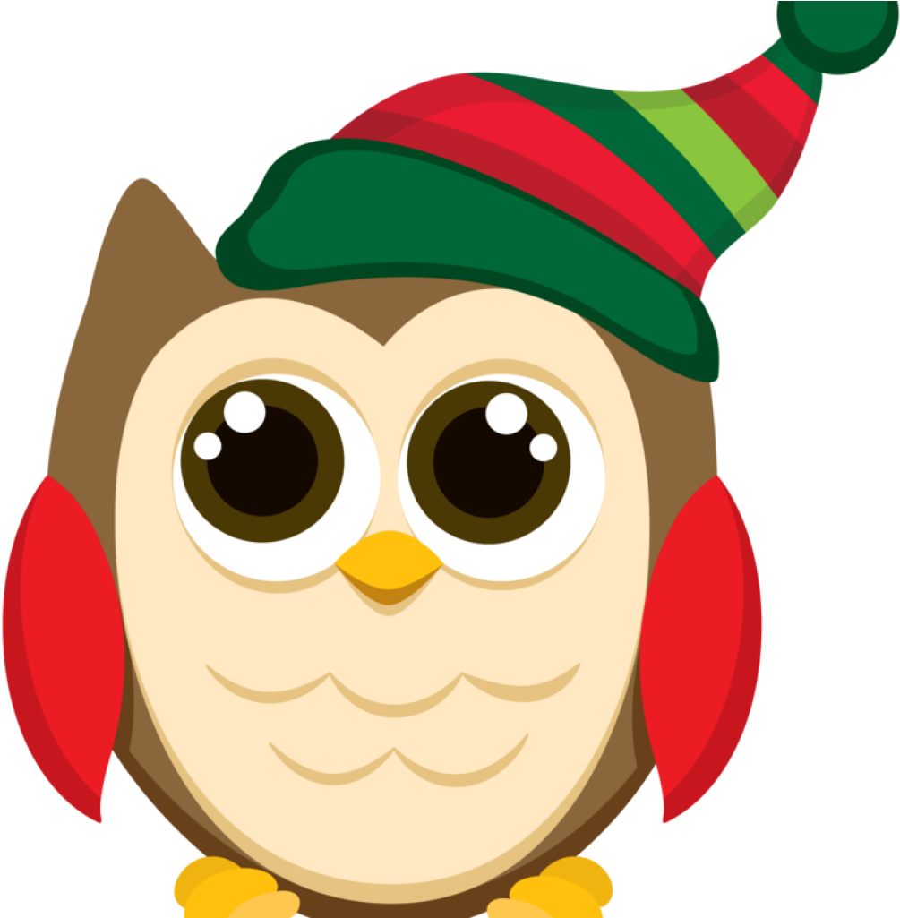 Christmas Owl Clipart Christmas Owl Clip Art Patterns - Owl Christmas Tile Coaster (1024x1024)