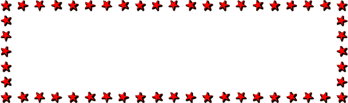 Christmas Star Border Clip Art - Red Star Border Png (1108x328)
