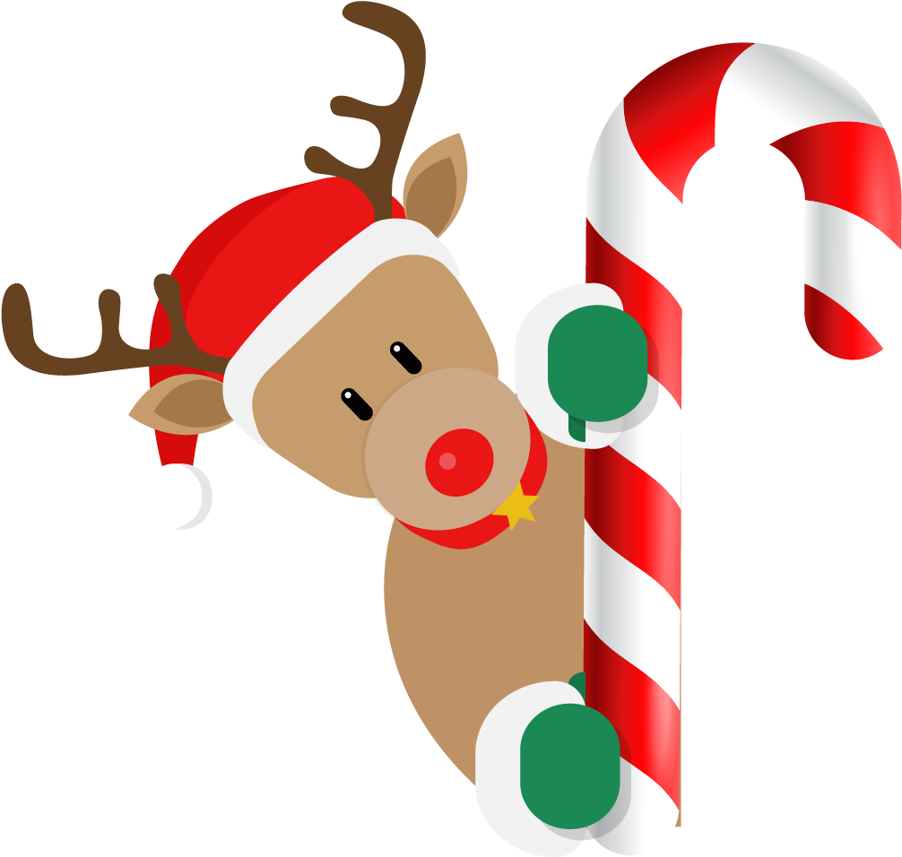 Picture - Reindeer Peeking (1087x998)