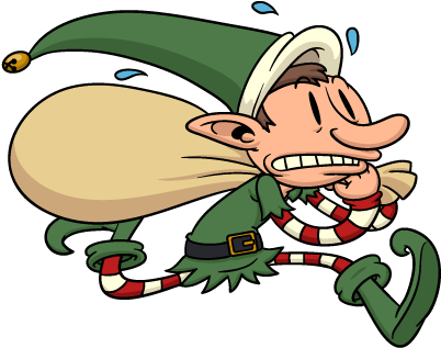Christmas Elves Messages Sticker-2 - Cartoon Christmas Elves (408x408)
