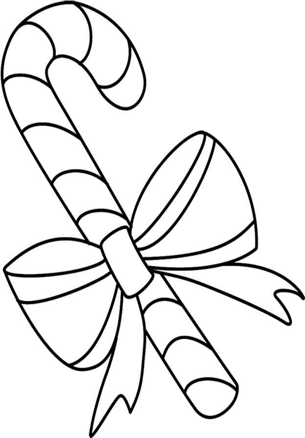 Candy Cane Picture - Christmas Candies Black And White (704x1004)