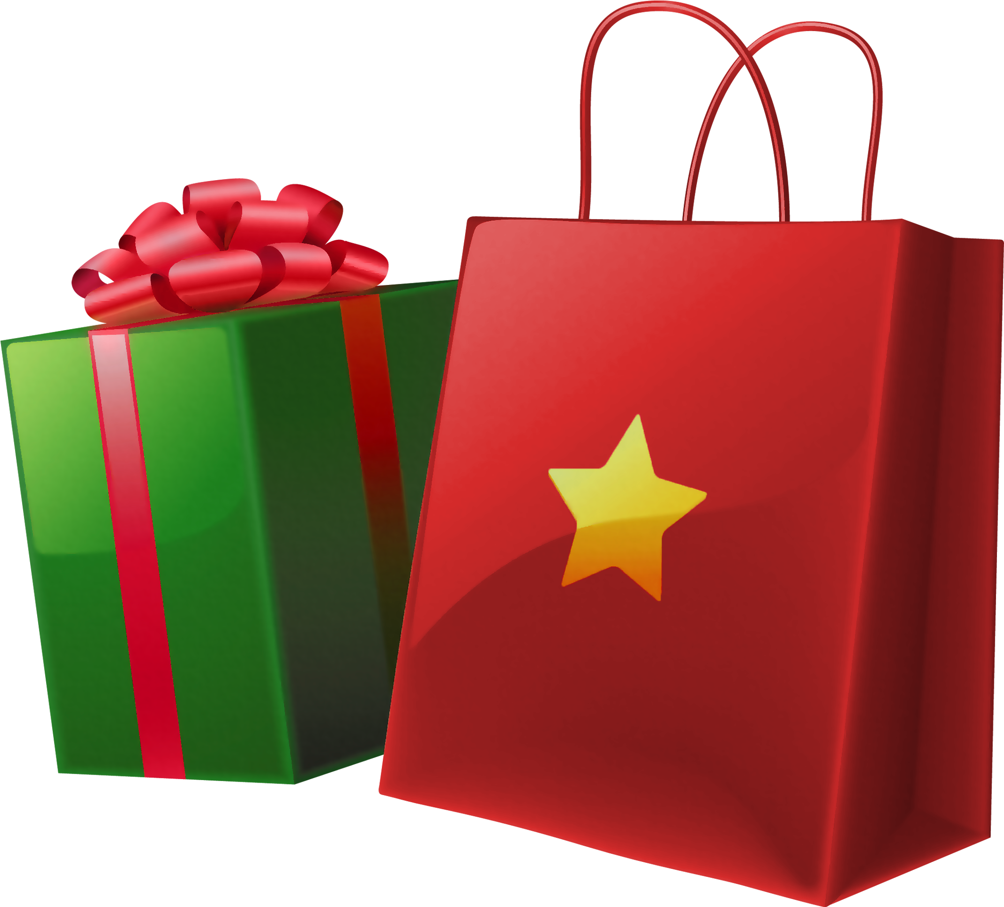 Christmas - Christmas Gift Bag Clipart (2056x1857)