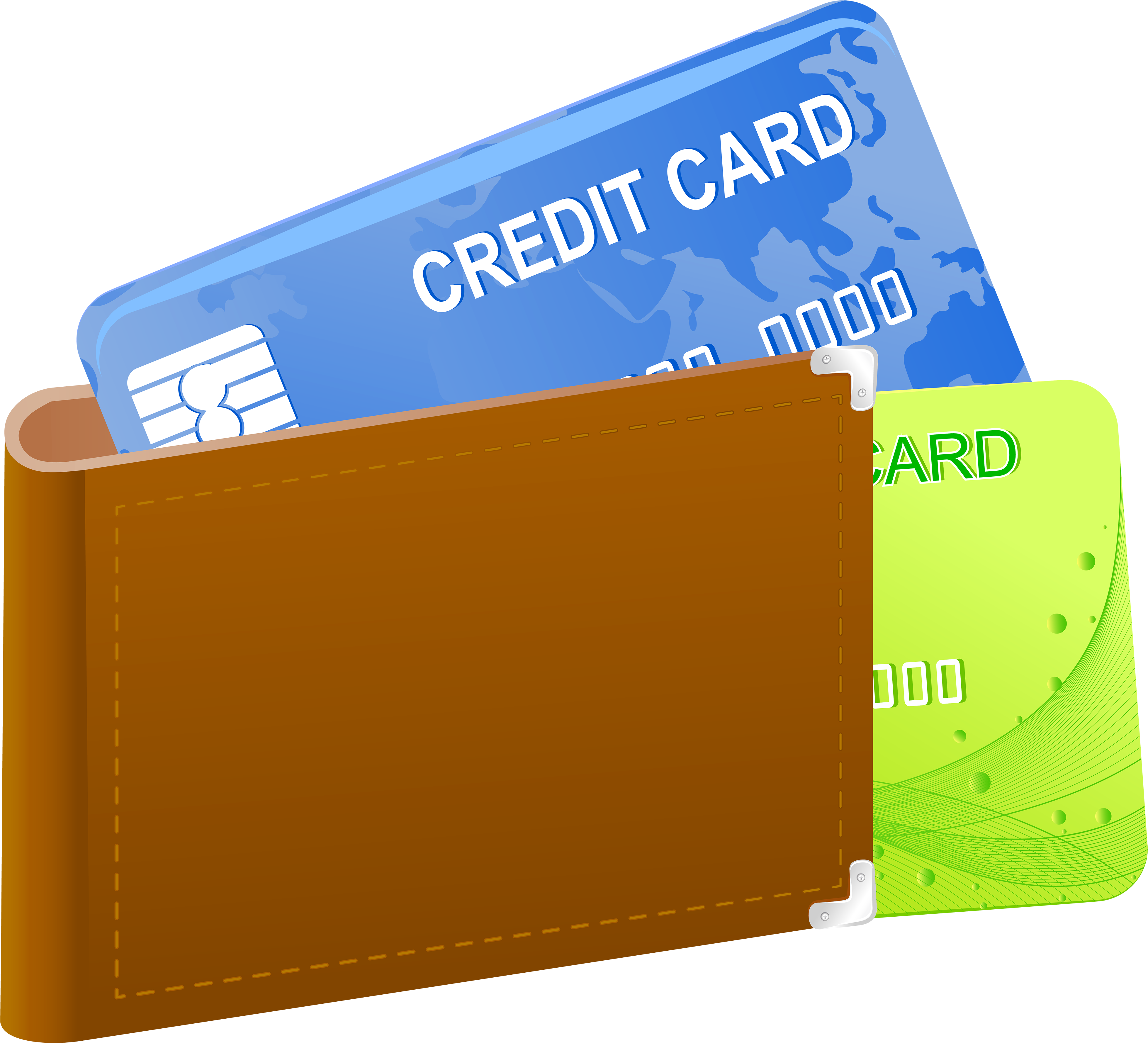 Credit Card Clipart - Credit Card Wallet Png (4000x3625)