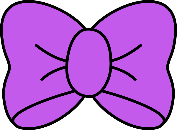 Purple Bow Clip Art At Vector Clip Art - Hair Bow Svg File (600x443)