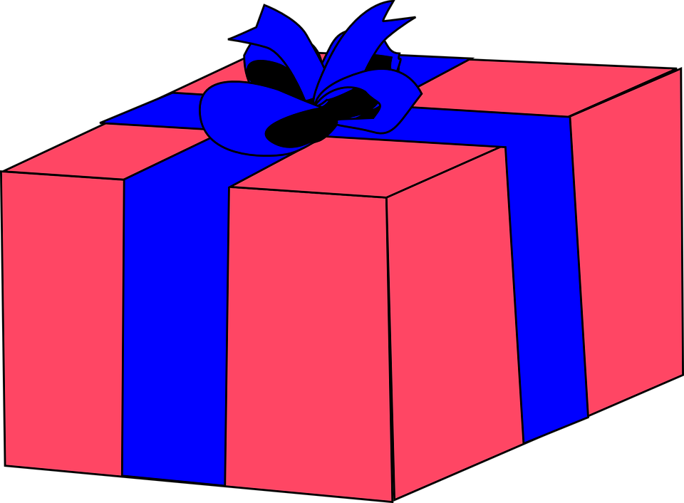 Gift Ribbon Box Pink Present Wrapped Christmas - Gift Box Clip Art (960x706)