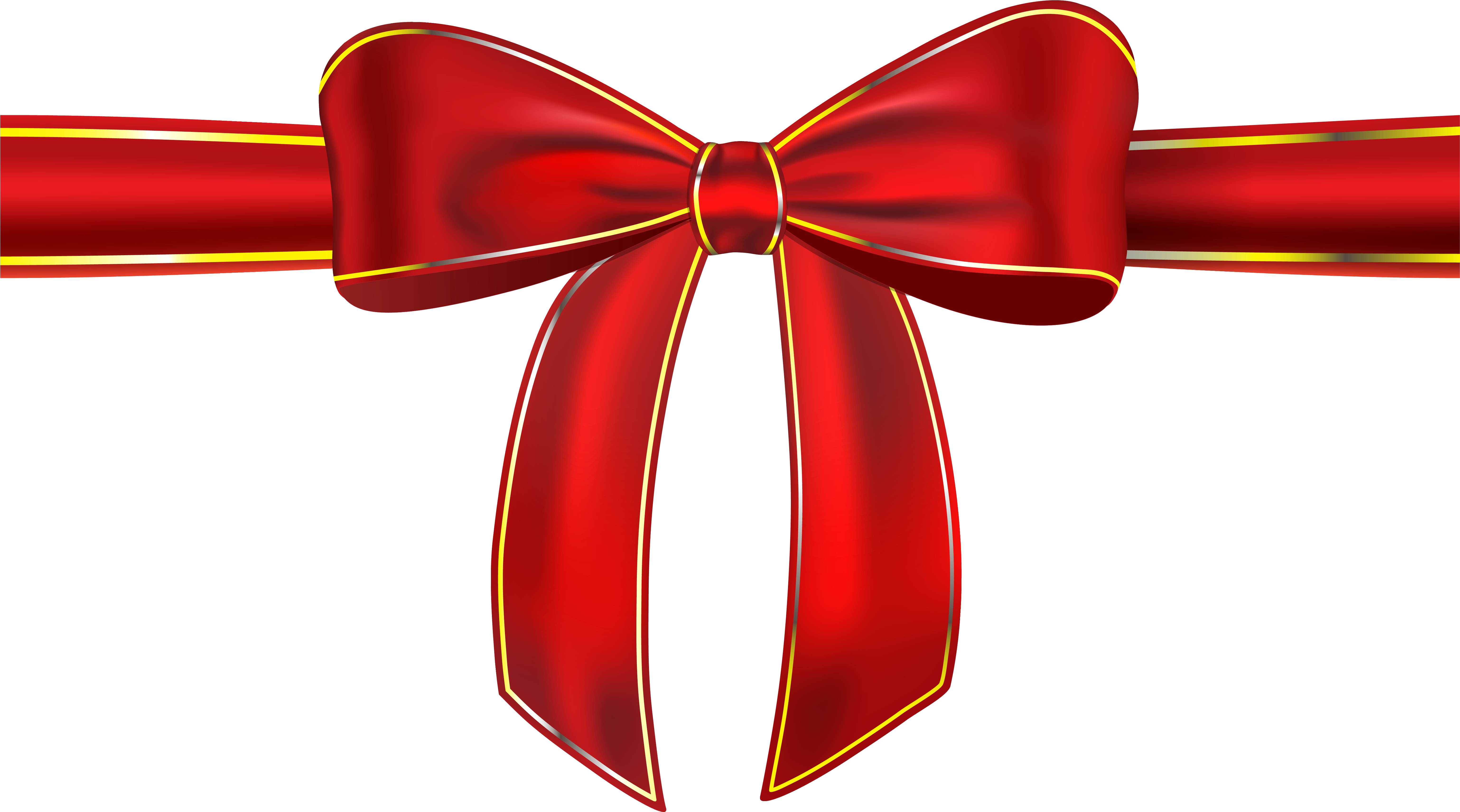 Red Ribbon With Bow Png Clipart Picture - Red Ribbon Hd Png (6152x3601)