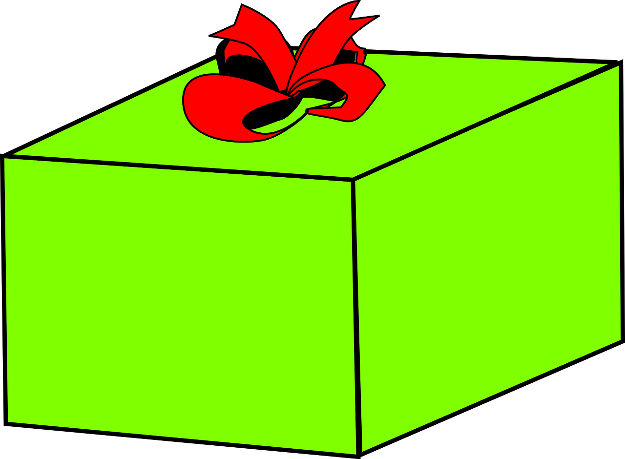 Gift, Birthday, Christmas, Bow, Present, Presents - Gambar Animasi Kotak Kado (1280x940)