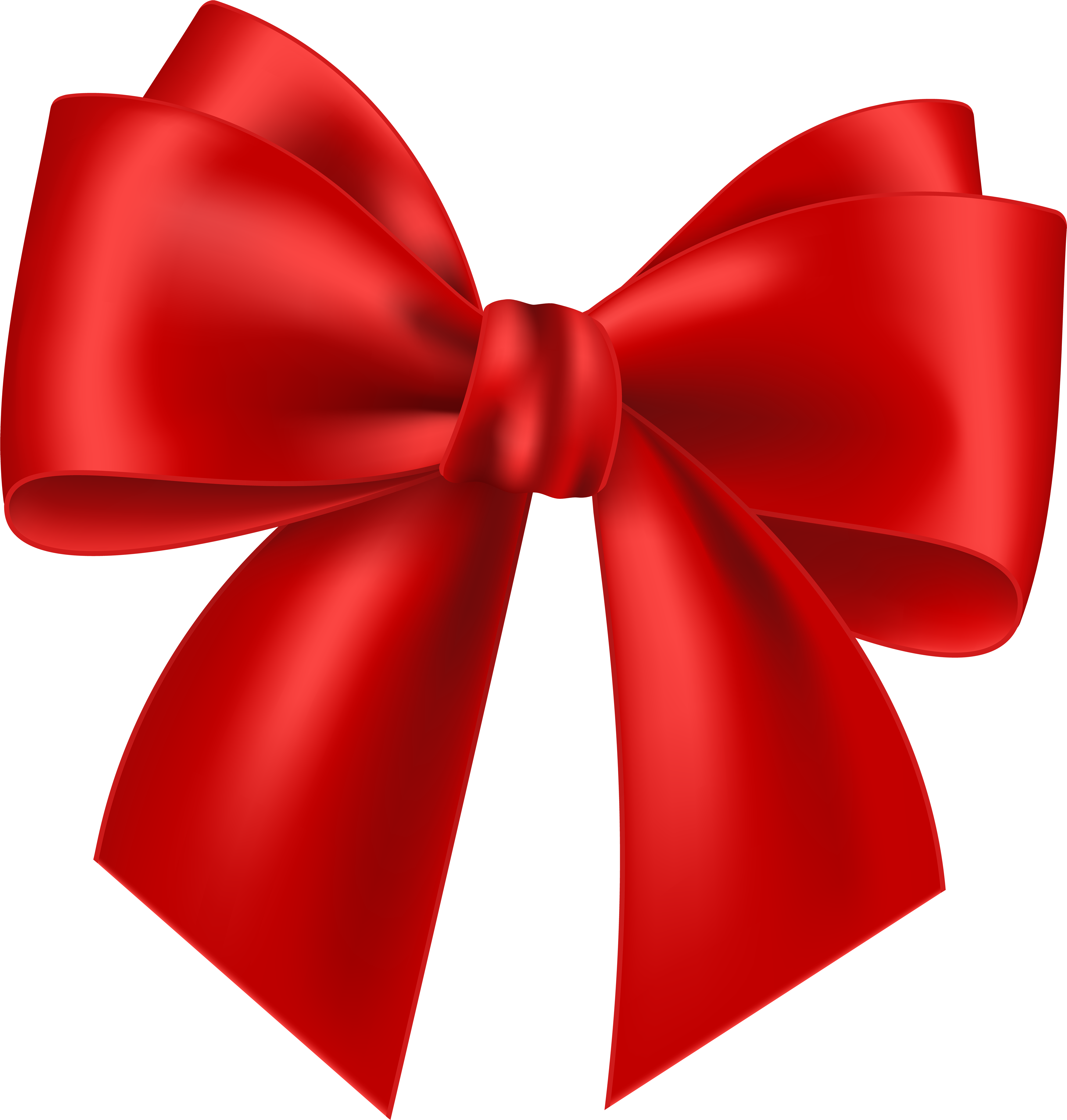 Red Bow Transparent Clip Art Image - Red Bow Clip Art (5714x6000)