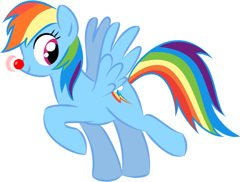 Merry Christmas, Rainbow Dash By Chameron - Christmas Pony Rainbow Dash (979x794)