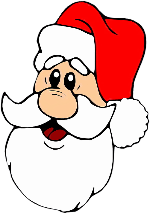 Noel Christmas Merry Christmas Red Santa Claus - Father Christmas Cartoon Face (505x720)
