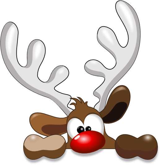 Christmas Donations Clip Art - Reindeer Cartoon (516x599)