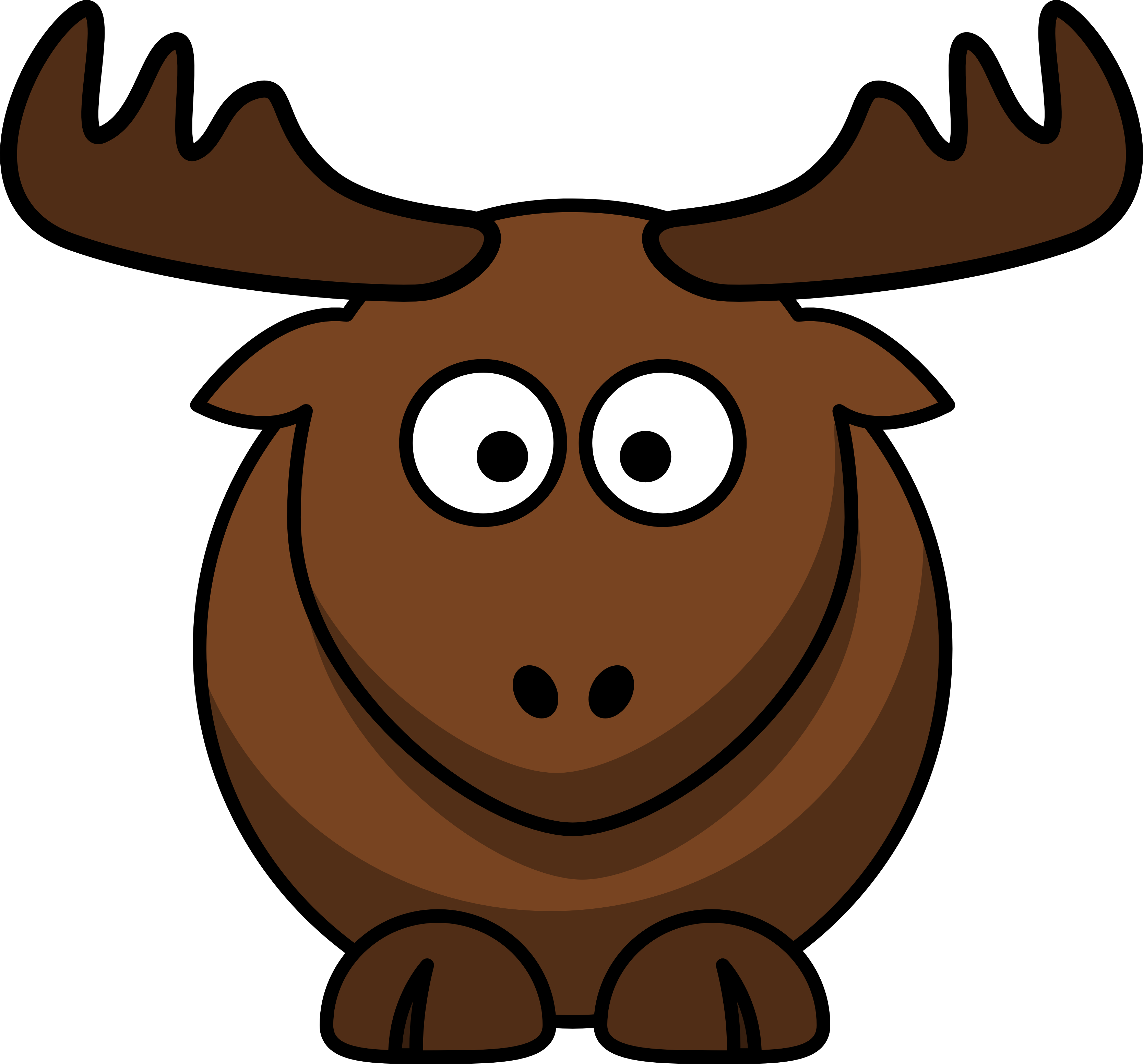 Elk Clipart - Cartoon Elk (3333x3104)