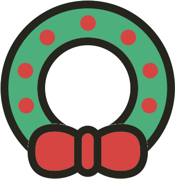 Christmas, Christmas, Holidays, Wreath Icon, Wreath - Christmas Day (512x512)