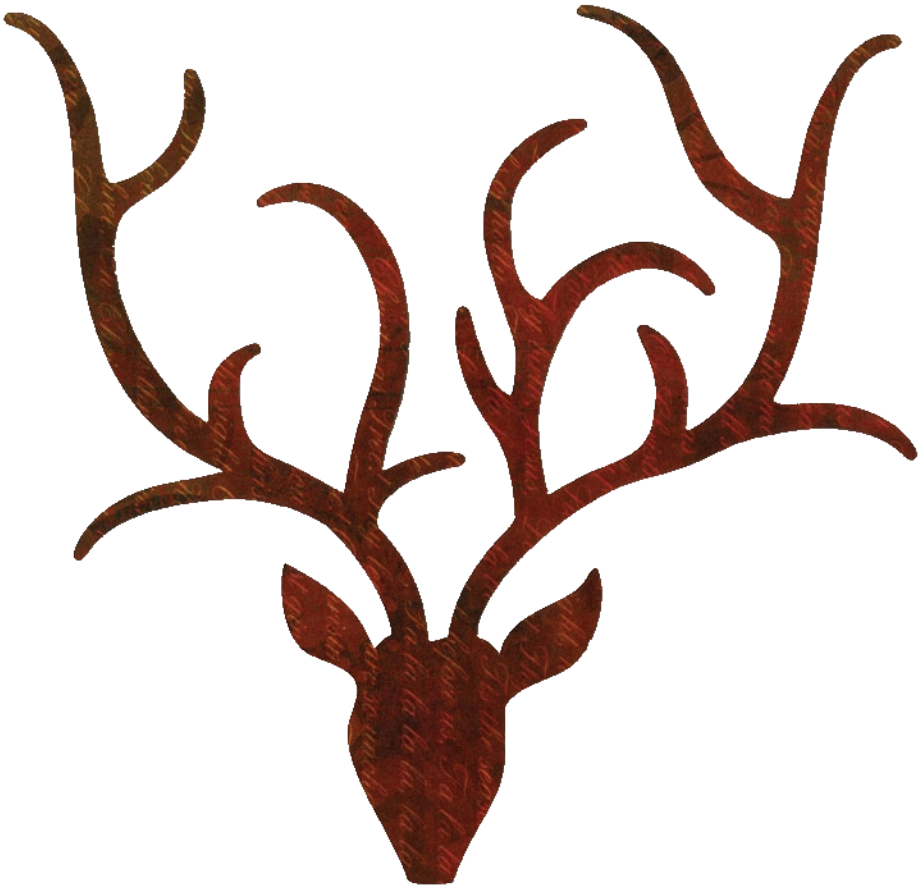 Reindeer Clipart Outline - Antlers Pillow By Face To Face Designs (1024x1024)